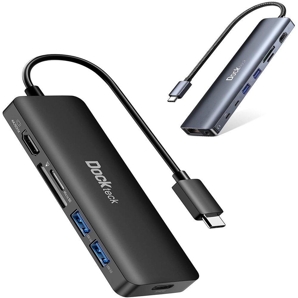 Dockteck 9 in 1 USB C Docking Station, 4K 60Hz 6 in 1