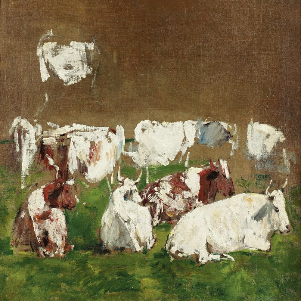 Eugene Boudin : Study Of Cows : 1880-85 : Art Quality Art Print