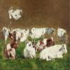 Eugene Boudin : Study Of Cows : 1880-85 : Art Quality Art Print view 1