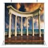 BELECO 7x5ft Fabric Ancient Greek Ruins Photography Backdrop Greek Columns Against Sea and Sky Historical Sites Background European Greek Travel Party Decoration Photo Booth Studio Props view 4