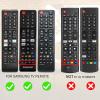 3Pack Case for Samsung TV Remote, Cover for Samsung Remote Control for Smart TV Universal Replacement Silicone Sleeve Skin with Lanyard Glow in The Dark Purple Blue White view 2