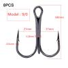 DHAEY SeroNi Hook 10#-10/0# Full Size Fishhooks 50PCS/6PCS High Strength Carbon Steel Angl(8PCS Model 9-0) view 2