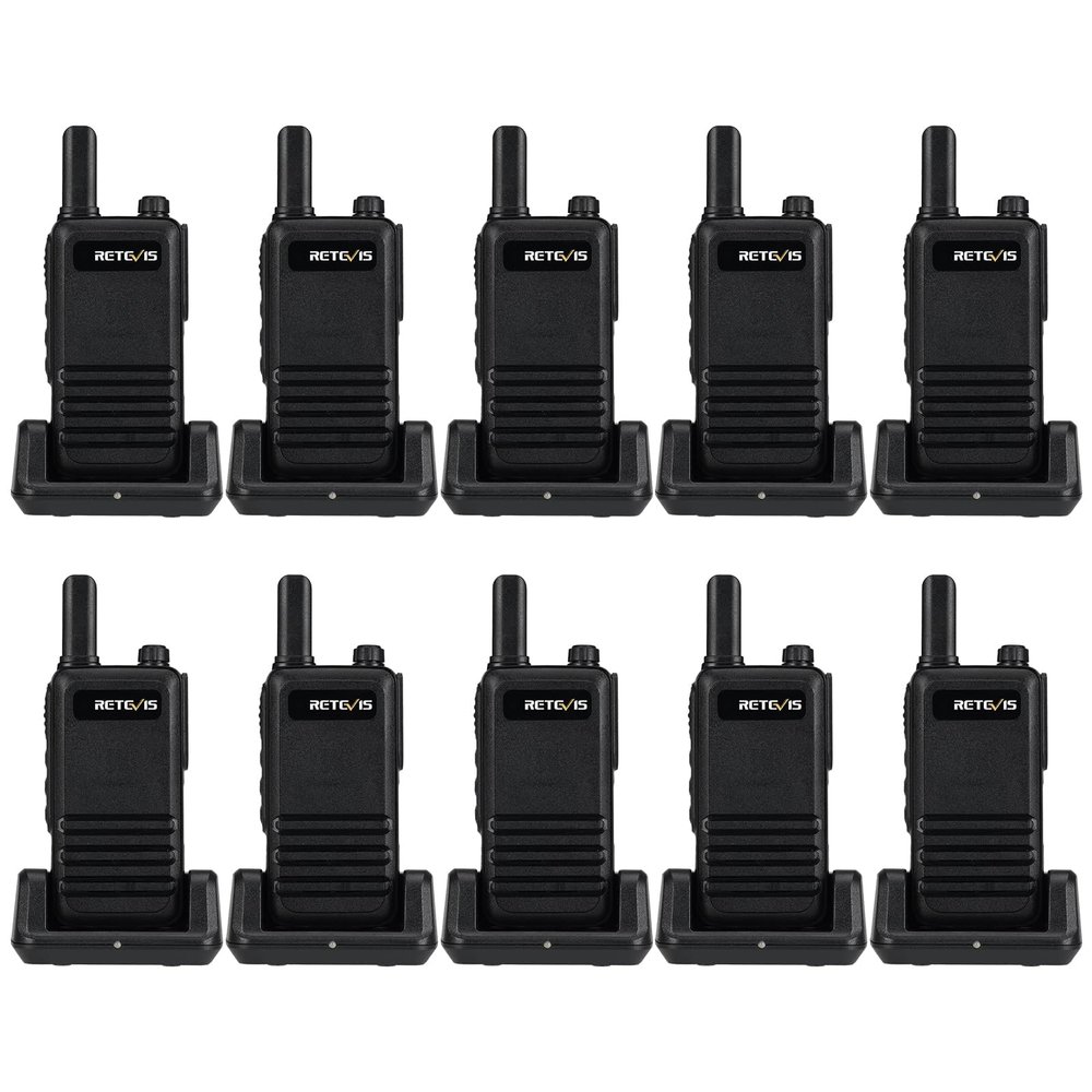 Retevis RB47 IP67 Waterproof 2 Way Radios, Portable FRS Two Way Radios, New Version of RT22, Rechargeable Walkie Talkies, Mini Size, VOX, License Free, for School Camping Restaurant Business(10 Pack)