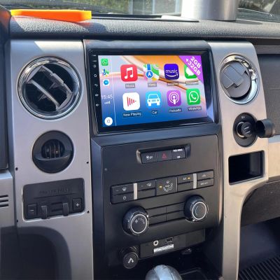 Car Radio Stereo for Ford F150 2009-2014 Android 13 9 Inch Screen Car in-Dash GPS Navigation RAM 2GB ROM 32GB Wireless Carplay WiFi Free Camera