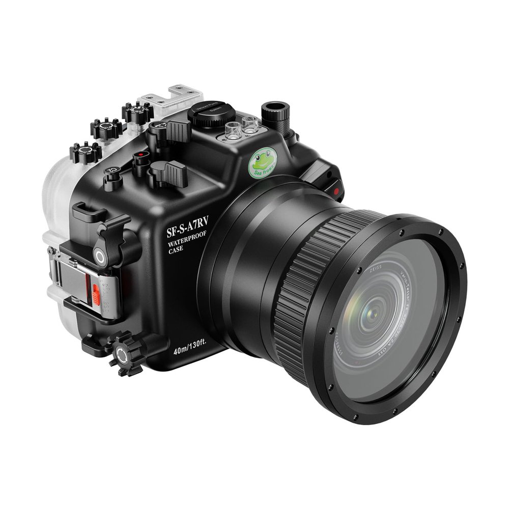 Seafrogs [40M/130FT] Professional Waterproof Underwater Camera housing for Sony A7RV with Standard Port (FE28-70mm Zoom Gear)
