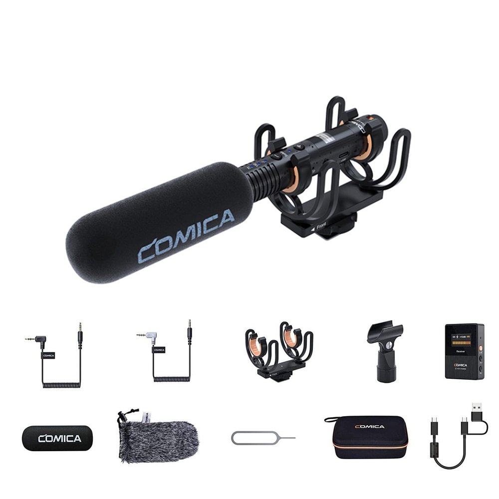 COMICA VM30 Shotgun Microphone, with Wireless Modes, Digital/Analog Output, 75/150Hz Low-Cut Filter Modes, Universal Video Microphone for Filmmakers, Vloggers - Camera, Smartphone, and PC