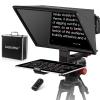Desview TP170 teleprompter 17 inch High Display Glass Aluminum Alloy Liftable Teleprompter with Remote Control Compatible with ipad DSLR Camcorders Easy Assembly with Carry Case for Video Making view 1