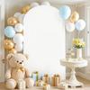 Spandex Wedding Arch Cover Fabric White Fitted Arch Cover 6.6FT Chiara Backdrop 2-Sided Arch Covers Stretchy Backdrop for Wall Arbors Arched Cover for Birthday Party view 3