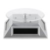 Xiaojikuaipao Solar Powered Rotating Rotary Phone Jewelry Display Plate Stand Silver view 3