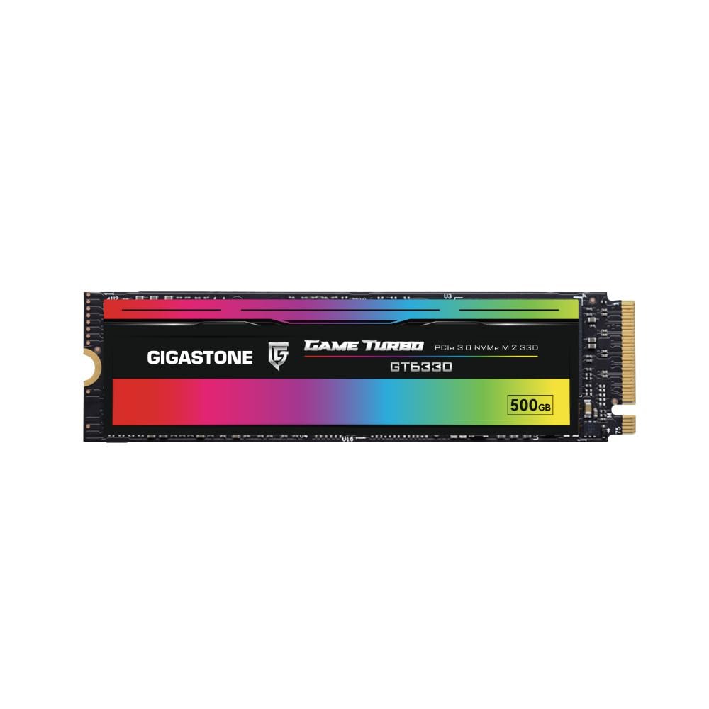 Gigastone M.2 SSD 500GB PCIe 3.0 NVMe SSD 3,000MB/s Internal Gaming Solid State Hard Drives Upgrade PC Laptop Storage High Speed Response for Gamers Graphic Design Creators IT Pros PCIe Gen3x4