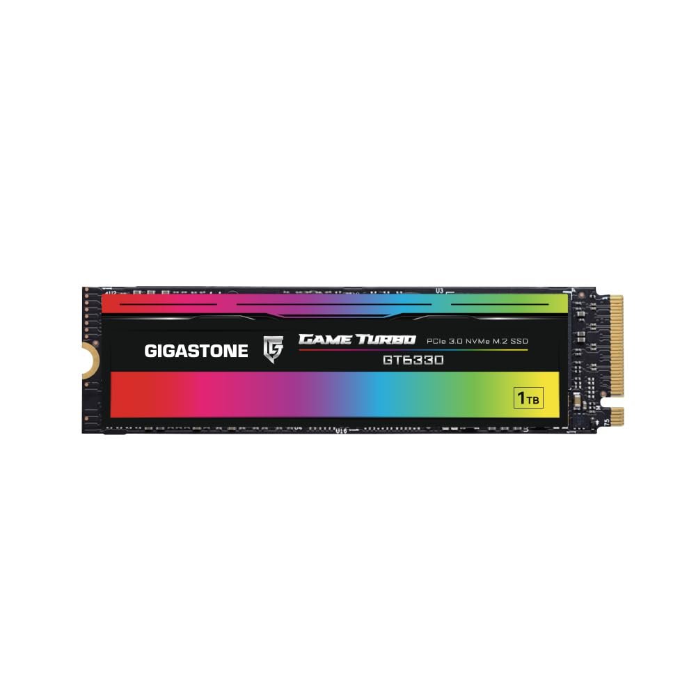 Gigastone M.2 SSD 1TB PCIe 3.0 NVMe SSD 3,400MB/s Internal Gaming Solid State Hard Drives Upgrade PC Laptop Storage High Speed Response for Gamers Graphic Design Creators IT Pros PCIe Gen3x4
