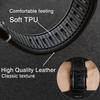 Abanen Quick Fit 26mm Leather Watch Bands for Garmin Instinct 2X / Fenix 7X / Fenix 6X / Fenix 5X, Fiber Leather with Silicone Lining Stitches Soft Sweat-proof Wrist Strap for EPIX Pro 51mm (Black) view 4