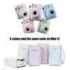 Kimyoaee Mini 12 Camera Case for Fujifilm Instax Mini 12 Instant Camera Cover, Protective Leather Drawstring Pouch Bag (Pastel Blue) view 4