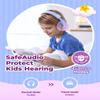 iClever BTH12 Kids Bluetooth Headphones,Colorful LED Lights,74/85dBA Safe Volume,85H Playtime,Fast Charging,Bluetooth 5.2,Over Ear Kids Headphones Wireles for iPad/Tablet/Airplane, Gradient Pink view 3