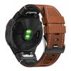 Abanen Quick Fit 26mm Leather Watch Bands for Garmin Instinct 2X / Fenix 7X / Fenix 6X / Fenix 5X, Fiber Leather with Silicone Lining Stitches Soft Sweat-proof Wrist Strap for EPIX Pro 51mm (Brown) view 1
