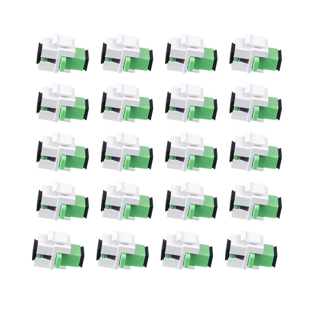 fyboptwu - SC-SC Simplex APC Keystone Fiber Adapter, 20pcs
