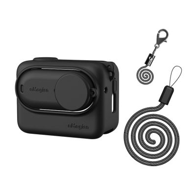 Ferbao Silicone Protective Case for Insta 360 GO 3,Protective Case Cover Lens Cap with Lanyard for Insta 360 GO 3 Action Camera Accessories