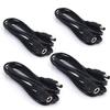 4pcs/pack2m/6.56ft Black 5.5mm x 2.1mm DC Plug Extension Cable DC Extension Cable for Power Adapter, 12v dc Extension 5.5mm x 2.1mm Extension view 1
