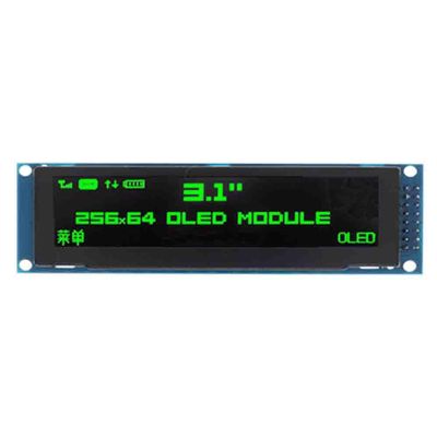 OLED Display 3.12 Inch 256 x 64 25664 Graphics LCD Module Display LCM Screen SSD1322 Controller Supports SPI (Green)