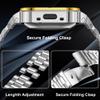 HASLFM Stainless Steel Watch Bands with Case Compatible for Fitbit Versa 4/Versa 3/Versa 2/Versa 1/Fitbit Versa Lite/Fitbit Sense 2/Sense 1,Rugged Metal Strap for Men with Protector Case Bumper Cover view 3