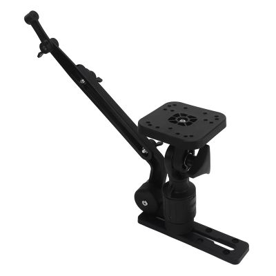 Fish Finder Base Kit, Universal Mounting Plate, Transducer Mounting Arm for Fish Finder Bracket, Full Range 1.5" Spherical Fish Finder Stand for Boat Canoes