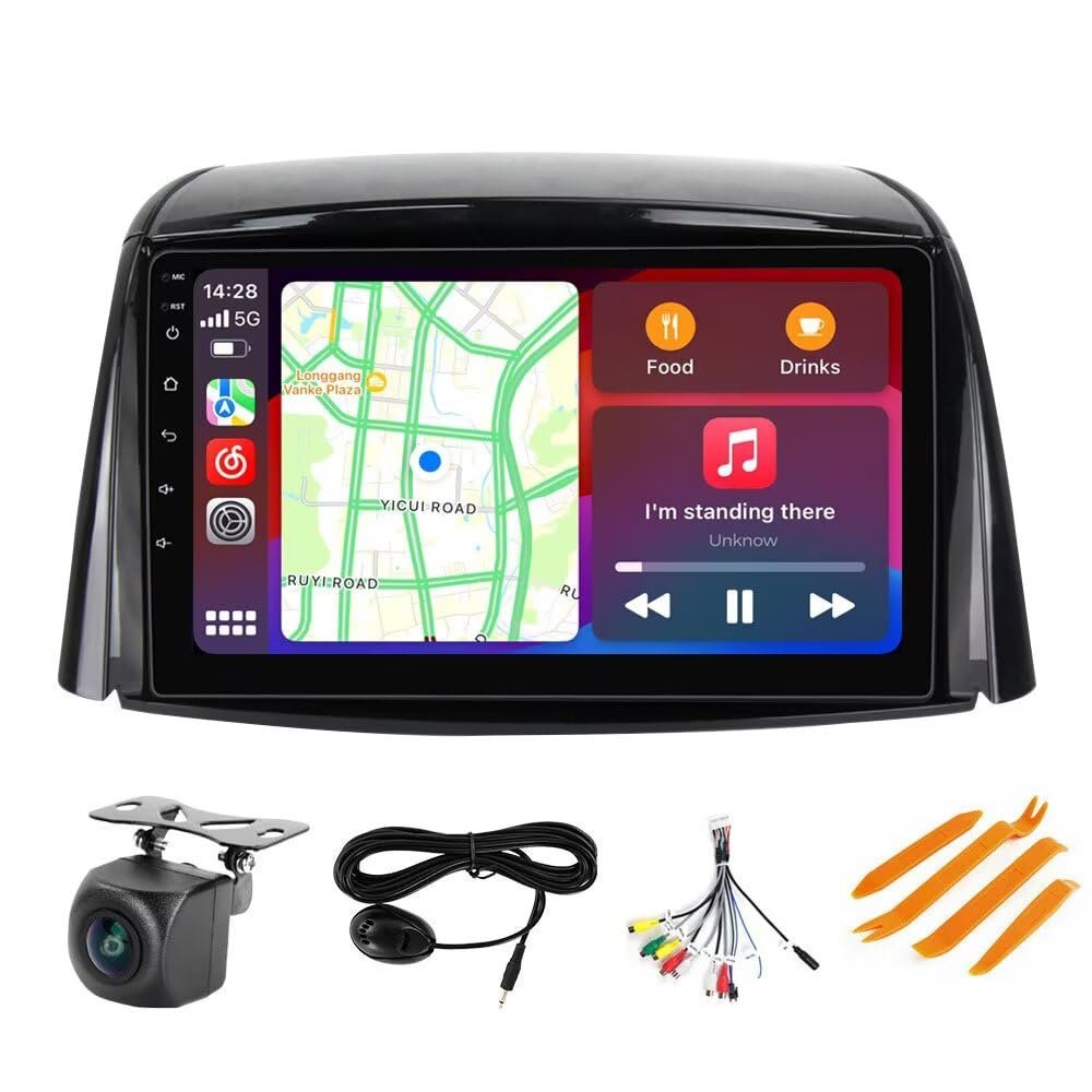 Stereo Radio for Renault Koleos 2008-2016 - Biorunn Wireless Wired Carplay and Android Auto GPS Navigation - (4GB+64GB) Head Unit 9 Inch Blu-etooth RDS FM AM DSP
