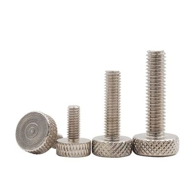 1-5pcs M3 M4 M5 M6 M8 M10 304 Stainless Steel Flat Head Knurled Thumb Screw Hand Tighten Computer Screws - (Size: M5 (2Pcs), Length: 16mm)