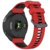 TopPerfekt Band Compatible with Garmin Forerunner 965, Soft Silicone Replacement Watch Band Strap for 965 Smart Watch for Women Men Red - Black view 2