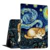 Case for 6.8" Kindle Paperwhite (11th Generation-2021) & Signature Edition PU Leather Slim Smart Cover with Auto Wake/Sleep for Kindle Paperwhite 2021 E-Reader, Art Galaxy Cat view 3