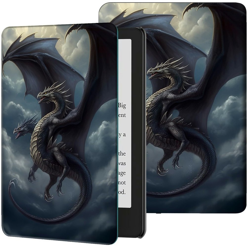 Case for 6.8" Kindle Paperwhite (11th Generation-2021) & Signature Edition PU Leather Slim Smart Cover with Auto Wake/Sleep for Kindle Paperwhite 2021 E-Reader, Dragon