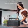 SEMIER Boombox MP3 Conversion Cassette Tape Player Recorder AM FM Radio, Cassette to MP3 Digital Converter, USB Recording, Built-in Microphone, Big Speaker and Earphone Jack by AC or C Batteries view 4