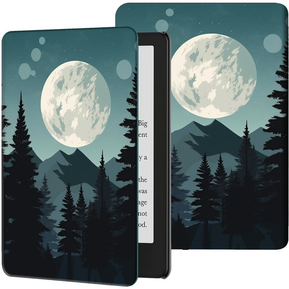 Case for 6.8" Kindle Paperwhite (11th Generation-2021) & Signature Edition PU Leather Slim Smart Cover with Auto Wake/Sleep for Kindle Paperwhite 2021 E-Reader, Art Forest