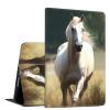 Case for 6.8" Kindle Paperwhite (11th Generation-2021) & Signature Edition PU Leather Slim Smart Cover with Auto Wake/Sleep for Kindle Paperwhite 2021 E-Reader, White Horse view 3