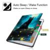 BPQOJB for Kindle Fire 7 Tablet Case 12th Generation 7 inch 2022 Release with Adjustable Stand & Auto Wake/Sleep Feature Smart Protect Cover Case - Forest Cat Butterfly view 3