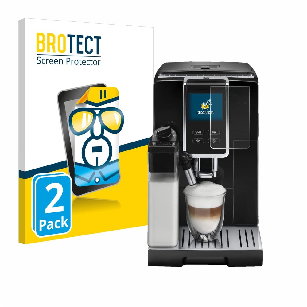 brotect 2-Pack Screen Protector compatible with DeLonghi Dinamica Plus ECAM370.70.B - HD-Clear Protection Film