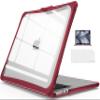 IBENZER Heavy Duty Case for 2026 2025 2024 2023 MacBook Air 15 inch M4 A3241 M3 A3114 M2 A2941, Hexpact case with ScreenFilm &KeyboardCover, Protective Cover for Mac Air 15.3, WineRed, HPE-AT15-WR+2 view 1