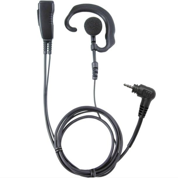 PRYME LMC-1EH-M8 Pro-Grade Commercial Lapel Mic w/Soft Hook Earphone - for MotoTRBO SL300 & 7500