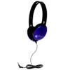 HamiltonBuhl Primo Stereo Headphones 100Pack  Blue | NoiseReducing Ear Cups, ChewResistant DuraCord, Washable Leatherette Cushions, 3.5mm SlimBarrel Plug  Classroom Student Headphones view 3
