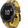 26mm Quick Easy Fit Camouflage Silicone Watch Band Compatible for Garmin Fenix 7x/Fenix 6x Pro/Fenix 6x/Fenix 5x Plus/Fenix 3/Fenix 3 HR, Sport Waterproof Replacement Wrist Strap for Enduro/Descent view 2