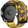 26mm Quick Easy Fit Camouflage Silicone Watch Band Compatible for Garmin Fenix 7x/Fenix 6x Pro/Fenix 6x/Fenix 5x Plus/Fenix 3/Fenix 3 HR, Sport Waterproof Replacement Wrist Strap for Enduro/Descent view 4
