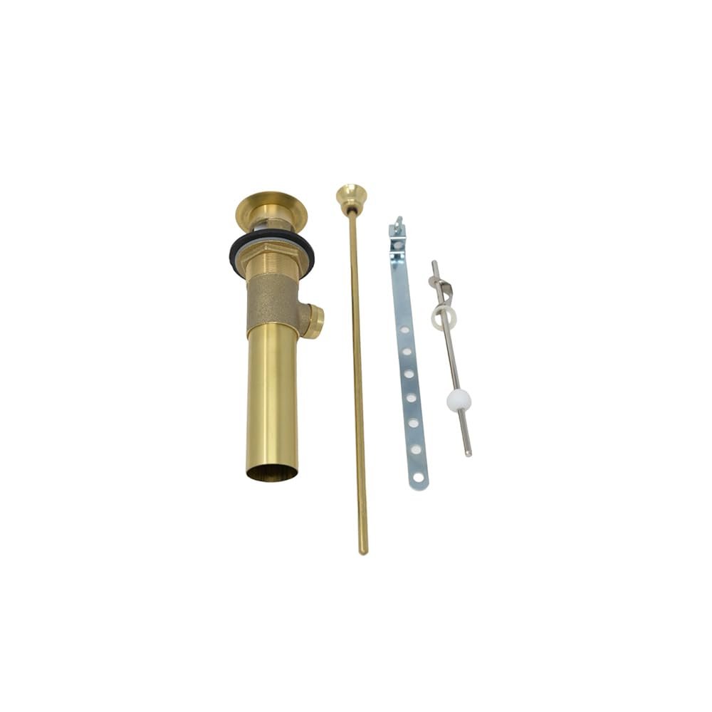 Strom Living Lavatory Pop-Up Drain with Solid Brass and 1.25" Tube Drain in Supercoat Brass