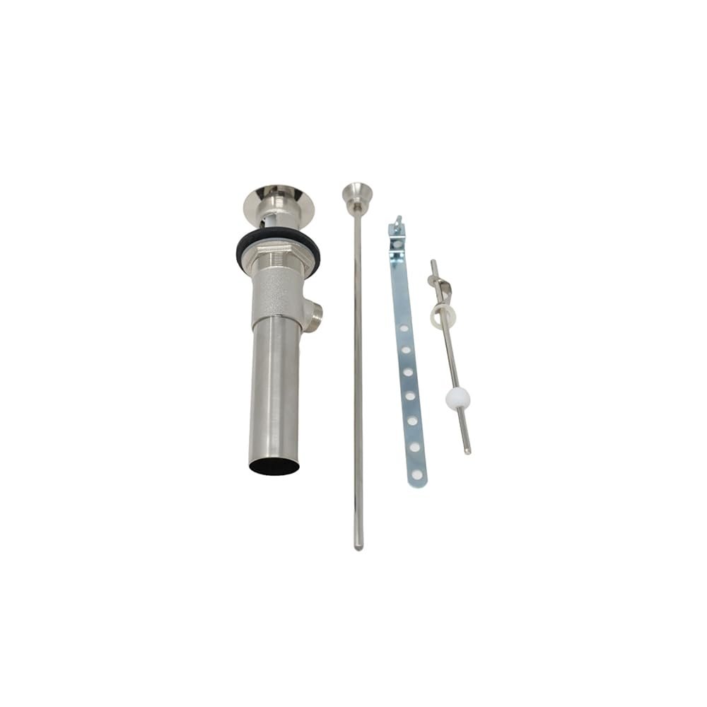 Strom Living Lavatory Pop-Up Drain with Solid Brass and 1.25" Tube Drain in Matte Nickel