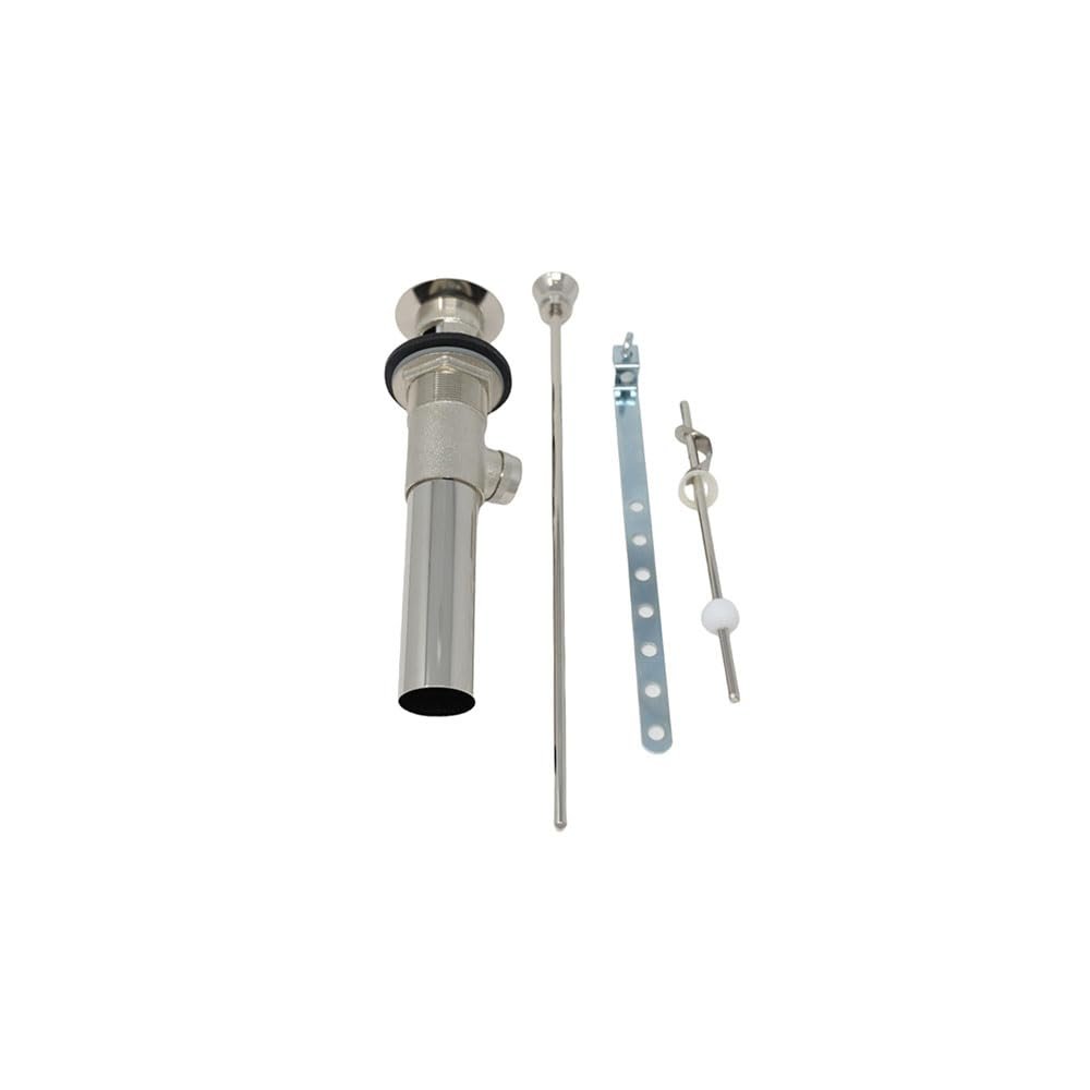 Strom Living Lavatory Pop-Up Drain with Solid Brass and 1.25" Tube Drain in Polished Nickel