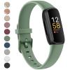 Meliya for Fitbit Inspire 3 Bands Women Men, Soft Silicone Adjustable Wristband Replacement Sport Straps Compatible with Fitbit Inspire 3 Fitness Tracker (Green) view 1