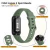 Meliya for Fitbit Inspire 3 Bands Women Men, Soft Silicone Adjustable Wristband Replacement Sport Straps Compatible with Fitbit Inspire 3 Fitness Tracker (Green) view 2