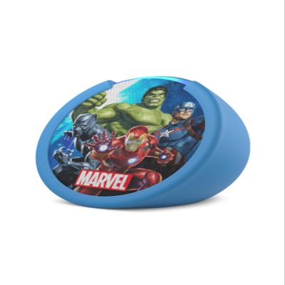 Amazon Echo Pop Kids (newest model), Enjoy age-appropriate audiobooks, sleep routines and Alexa+ experiences to create and learn, Marvel's Avengers design
