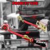 IBITION 4 Pack Car Tie Down with Snap Hooks - 2" x 114" - 3,300 lbs Safe Working Load -Haul Car, Race, Truck, ATV, UTV SUV Polyester UV Resistant.Red view 3