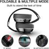 NONCHI Wireless Bluetooth 5.0 Over-Ear Headphones, HiFi Stereo Foldable Headset with Built-in HD Mic, FM, TF, 12 Hours Playtime Gaming Headphones Deep Bass, for Travel, Home, Office,Blue view 2