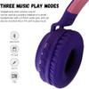 NONCHI Wireless Bluetooth 5.0 Kids Headphones, Cat Ear Headphones Foldable Over Ear Stereo Wireless Headset with Mic LED Light, LED Lights, 3.5Mm AUX Cable, for Laptop/PC/TV,Gray view 2