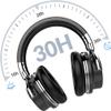 NONCHI E7 Wireless Over Ear Headphones, Active Noise Cancelling, Bluetooth 5.0, 30 Hours Playtime, White view 3